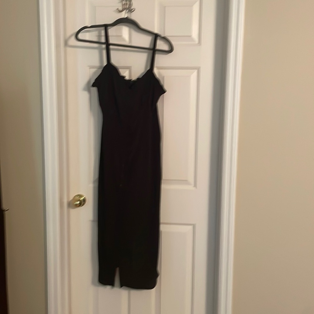 Black button down top shop dress